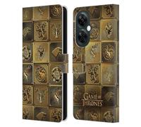 Head Case Designs Officially Licensed HBO Game of Thrones All Houses Golden Sigils Leather Book Wallet Case Cover Compatible With OnePlus Nord N30