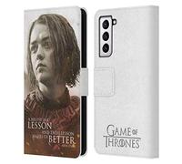 Head Case Designs Officially Licensed HBO Game of Thrones Arya Stark Character Portraits Leather Wallet Case Compatible With Samsung Galaxy S21 5G