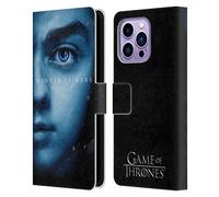 Head Case Designs Officially Licensed HBO Game of Thrones Arya Stark Winter Is Here Leather Wallet Case Compatible With Apple iPhone 14 Pro Max
