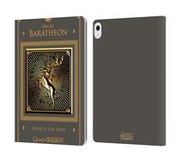 Head Case Designs Officially Licensed HBO Game of Thrones Baratheon Border Golden Sigils Leather Wallet Case Compatible With Apple iPad Air 13 2024/2025