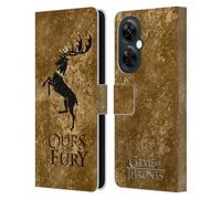 Head Case Designs Officially Licensed HBO Game of Thrones Baratheon Dark Distressed Look Sigils Leather Book Wallet Case Cover Compatible With OnePlus Nord N30