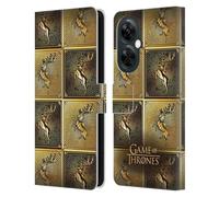 Head Case Designs Officially Licensed HBO Game of Thrones Baratheon Golden Sigils Leather Book Wallet Case Cover Compatible With OnePlus Nord N30