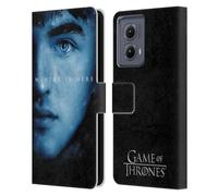 Head Case Designs Officially Licensed HBO Game of Thrones Bran Stark Winter Is Here Leather Book Wallet Case Cover Compatible With Motorola Edge (2024)