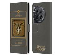 Head Case Designs Officially Licensed HBO Game of Thrones Greyjoy Border Golden Sigils Leather Book Wallet Case Cover Compatible With OnePlus 12