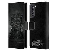 Head Case Designs Officially Licensed HBO Game of Thrones Iron Throne Key Art Leather Wallet Case Compatible With Samsung Galaxy S21 FE 5G