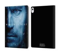 Head Case Designs Officially Licensed HBO Game of Thrones Jaime Lannister Winter Is Here Leather Wallet Case Compatible With Apple iPad Air 13 2024/2025