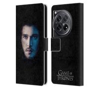 Head Case Designs Officially Licensed HBO Game of Thrones Jon Snow Valar Morghulis Leather Book Wallet Case Cover Compatible With OnePlus 12