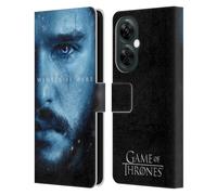 Head Case Designs Officially Licensed HBO Game of Thrones Jon Snow Winter Is Here Leather Book Wallet Case Cover Compatible With OnePlus Nord N30