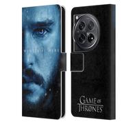 Head Case Designs Officially Licensed HBO Game of Thrones Jon Snow Winter Is Here Leather Book Wallet Case Cover Compatible With OnePlus 12