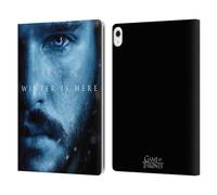Head Case Designs Officially Licensed HBO Game of Thrones Jon Snow Winter Is Here Leather Wallet Case Compatible With Apple iPad Air 13 2024/2025