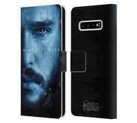 Head Case Designs Officially Licensed HBO Game of Thrones Jon Snow Winter Is Here Leather Wallet Case Compatible With Samsung Galaxy S10+ / S10 Plus
