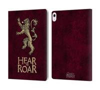 Head Case Designs Officially Licensed HBO Game of Thrones Lannister Dark Distressed Look Sigils Leather Wallet Case Compatible With Apple iPad Air 13 2024/2025
