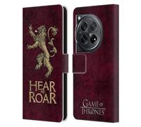 Head Case Designs Officially Licensed HBO Game of Thrones Lannister Dark Distressed Look Sigils Leather Book Wallet Case Cover Compatible With OnePlus 12