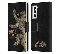 Head Case Designs Officially Licensed HBO Game of Thrones Lannister House Mottos Leather Wallet Case Compatible With Samsung Galaxy S21 5G