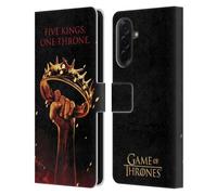 Head Case Designs Officially Licensed HBO Game of Thrones One Throne Key Art Leather Wallet Case Compatible With Samsung Galaxy A36 5G