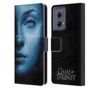 Head Case Designs Officially Licensed HBO Game of Thrones Sansa Stark Winter Is Here Leather Book Wallet Case Cover Compatible With Motorola Edge (2024)