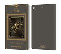 Head Case Designs Officially Licensed HBO Game of Thrones Stark Border Golden Sigils Leather Wallet Case Compatible With Apple iPad 10.2 2019/2020/2021
