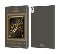 Head Case Designs Officially Licensed HBO Game of Thrones Stark Border Golden Sigils Leather Wallet Case Compatible With Apple iPad Air 13 2024/2025