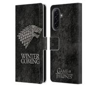 Head Case Designs Officially Licensed HBO Game of Thrones Stark Dark Distressed Look Sigils Leather Wallet Case Compatible With Samsung Galaxy A17 4G / 5G