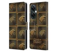 Head Case Designs Officially Licensed HBO Game of Thrones Stark Golden Sigils Leather Book Wallet Case Cover Compatible With OnePlus Nord N30