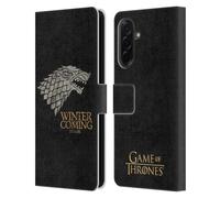 Head Case Designs Officially Licensed HBO Game of Thrones Stark House Mottos Leather Wallet Case Compatible With Samsung Galaxy A36 5G