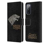 Head Case Designs Officially Licensed HBO Game of Thrones Stark House Mottos Leather Wallet Case Compatible With Samsung Galaxy S20 FE / 5G