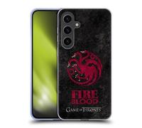Head Case Designs Officially Licensed HBO Game of Thrones Targaryen Dark Distressed Look Sigils Gel Case [Military Grade Protection] Compatible with Samsung Galaxy S24+ 5G and Compatible with MagSafe