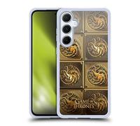 Head Case Designs Officially Licensed HBO Game of Thrones Targaryen Golden Sigils Gel Case [Military Grade Protection] Compatible With Samsung Galaxy A55 5G