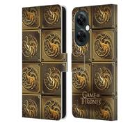 Head Case Designs Officially Licensed HBO Game of Thrones Targaryen Golden Sigils Leather Book Wallet Case Cover Compatible With OnePlus Nord N30