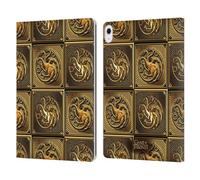 Head Case Designs Officially Licensed HBO Game of Thrones Targaryen Golden Sigils Leather Wallet Case Compatible With Apple iPad Air 13 2024/2025