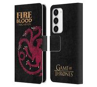 Head Case Designs Officially Licensed HBO Game of Thrones Targaryen House Mottos Leather Wallet Case Compatible With Samsung Galaxy S23 5G