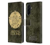Head Case Designs Officially Licensed HBO Game of Thrones Tyrell Dark Distressed Look Sigils Leather Wallet Case Compatible With Samsung Galaxy A36 5G