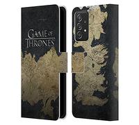 Head Case Designs Officially Licensed HBO Game of Thrones Westeros Map Key Art Leather Wallet Case Compatible With Samsung Galaxy A53 5G (2022)