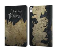 Head Case Designs Officially Licensed HBO Game of Thrones Westeros Map Key Art Leather Wallet Case Compatible With Apple iPad Air 13 2024/2025