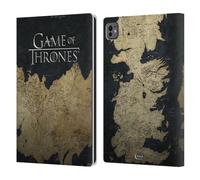 Head Case Designs Officially Licensed HBO Game of Thrones Westeros Map Key Art Leather Wallet Case Compatible With Apple iPad Pro 11 M4/M5 2024/2025