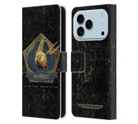 Head Case Designs Officially Licensed Hogwarts Legacy Golden Snidget Graphics Leather Wallet Case Compatible With Apple iPhone 17 Pro