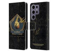 Head Case Designs Officially Licensed Hogwarts Legacy Golden Snidget Graphics Leather Wallet Case Compatible with Samsung Galaxy S25 Ultra