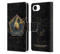 Head Case Designs Officially Licensed Hogwarts Legacy Golden Snidget Graphics Leather Wallet Case Compatible With Apple iPhone 16e