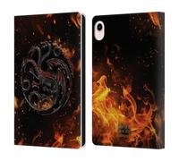 Head Case Designs Officially Licensed House Of The Dragon: Television Series Black Season 2 Key Art Leather Wallet Case Compatible With Apple iPad mini (2021/2024)