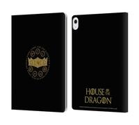 Head Case Designs Officially Licensed House Of The Dragon: Television Series Crown Graphics Leather Wallet Case Compatible With Apple iPad Air 13 2024/2025