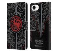 Head Case Designs Officially Licensed House Of The Dragon: Television Series Daemon Targaryen Sword Season 2 Graphics Leather Wallet Case Compatible With Apple iPhone 16e