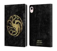 Head Case Designs Officially Licensed House Of The Dragon: Television Series Gold Targaryen Logo Season 2 Graphics Leather Wallet Case Compatible With Apple iPad mini (2021/2024)