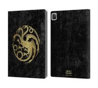 Head Case Designs Officially Licensed House Of The Dragon: Television Series Gold Targaryen Logo Season 2 Graphics Leather Wallet Case Compatible With Apple iPad Pro 12.9 2020/2021/2022