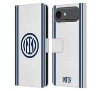 Head Case Designs Officially Licensed Inter Milan Away 2024/25 Crest Kit Leather Wallet Case Compatible With Apple iPhone 17 Air