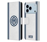 Head Case Designs Officially Licensed Inter Milan Away 2024/25 Crest Kit Leather Wallet Case Compatible With Apple iPhone 17 Pro