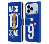 Head Case Designs Officially Licensed Inter Milan Back To Back 2023 Champions Leather Wallet Case Compatible With Apple iPhone 17 Pro