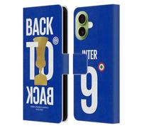 Head Case Designs Officially Licensed Inter Milan Back To Back 2023 Champions Leather Wallet Case Compatible With Apple iPhone 17