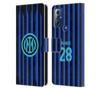 Head Case Designs Officially Licensed Inter Milan Benjamin Pavard 2025/26 Players Home Kit Leather Wallet Case Compatible With Motorola Moto G Play (2023)