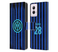 Head Case Designs Officially Licensed Inter Milan Benjamin Pavard 2025/26 Players Home Kit Leather Wallet Case Compatible With Motorola Moto G Power (2024)