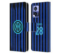 Head Case Designs Officially Licensed Inter Milan Benjamin Pavard 2025/26 Players Home Kit Leather Wallet Case Compatible With Motorola Edge 30 Neo 5G